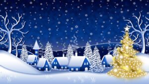 weihnachten schnee baum golden