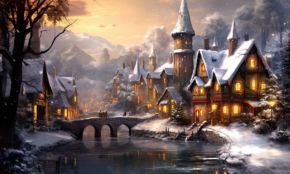 winter schloss schnee