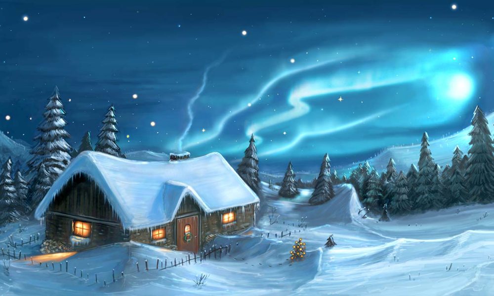 Dorf im Schnee
