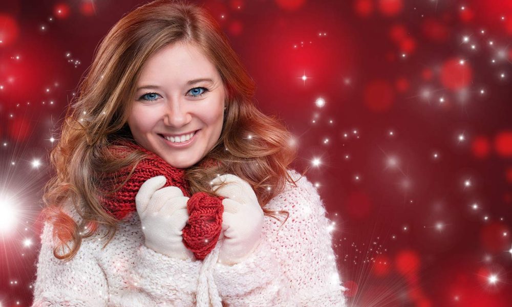Frau im Schnee
