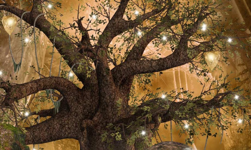 Baum und Lichter