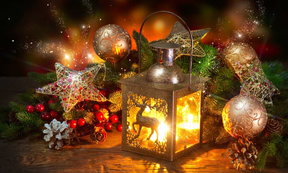 Weihnachtliche Laterne